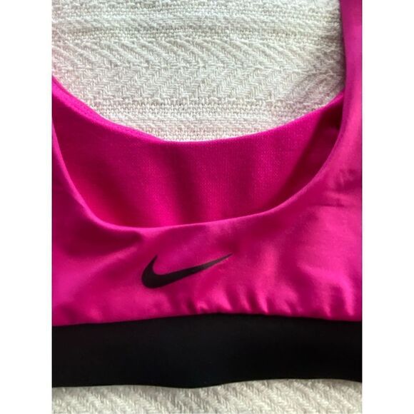 Nike Women's SMALL PINK Logo Scoop Neck Bikini Top - Picture 6 of 10
